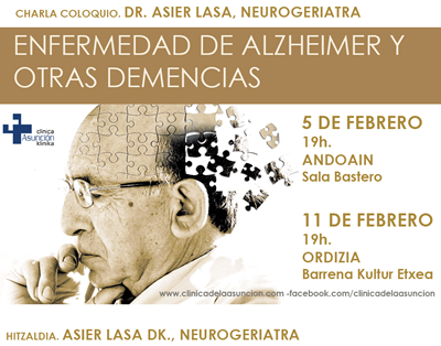 Conferencia sobre alzheimer en Andoain y Ordizia