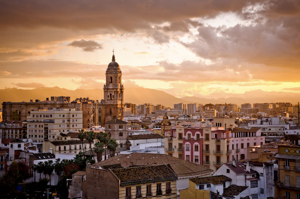 malaga atardecer