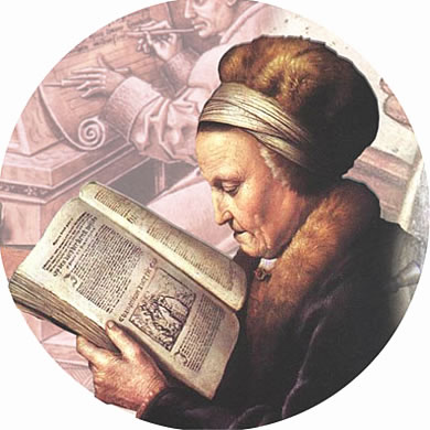 anciana leyendo un libro