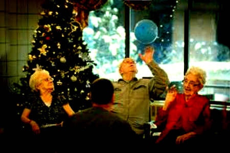 Navidad en residencia de ancianos