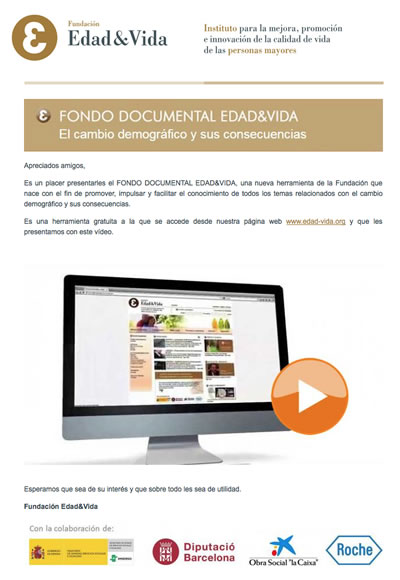 Fondo documental Edad y Vida sobre envemecimiento